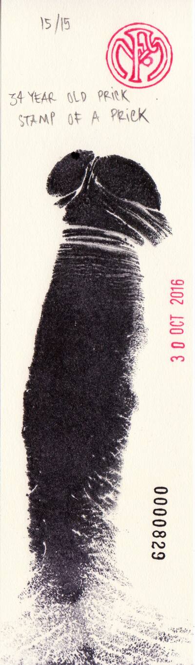 34 year old prick stamp of a prick

