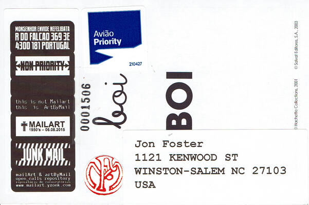 Jon Foster 10 Years of Mail-Art #01
Jon Foster 10 Years of Mail-Art #01