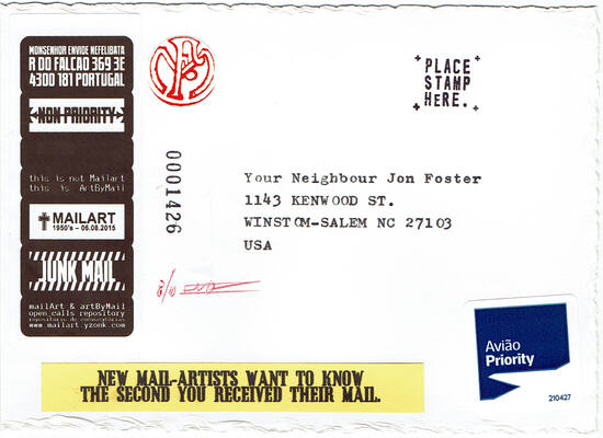 Jon Foster 10 Years of Mail-Art #06
Jon Foster 10 Years of Mail-Art #06